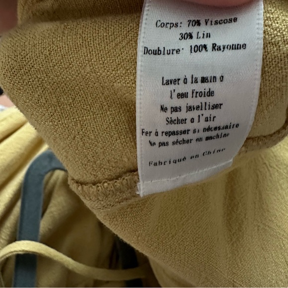 Yellow Linen Dress - Picture 5 of 5